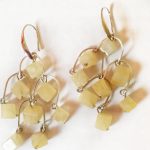 Yellow Aventurine Cascading Cube Earrings