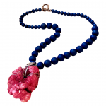 Australian Red Druzy and Dark Blue Druzy Beads