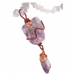 Lavender Amethyst Teardrop Pendant with Amethyst Necklace
