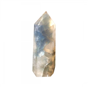 White, Blue & Green Fluorite Tower
